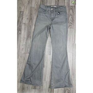 J Brand Womens Size 27 Wink Flare Whiskered Grey Denim Jeans